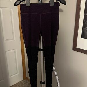 Beyond Yoga Dark Purple and Black Leggings